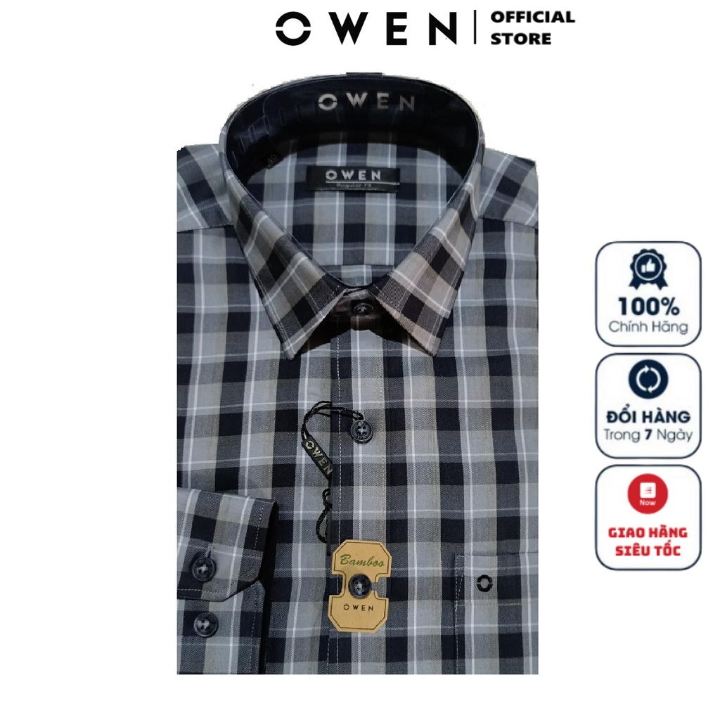 OWEN  Áo sơ mi trắng dài tay OWEN chất Nano không nhăn  REGULARFIT  SLIMFIT  Chất siêu mát siêu nhẹ  Shopee Việt Nam