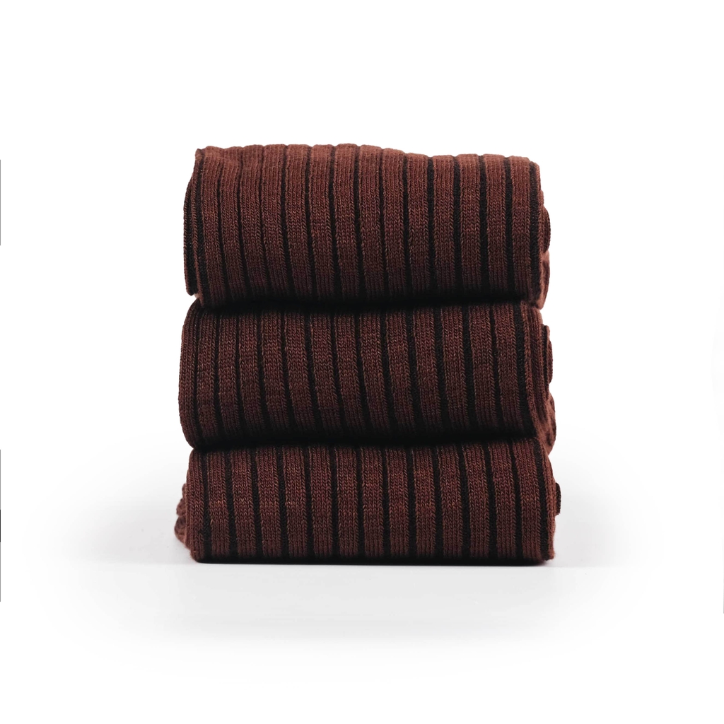 CLASSIC RIBBED 3-PACK - BROWN