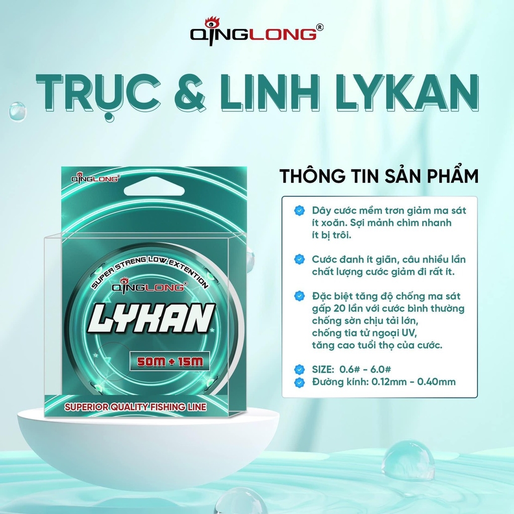 Cước QingLong LyKan (Trục Xanh) 65m