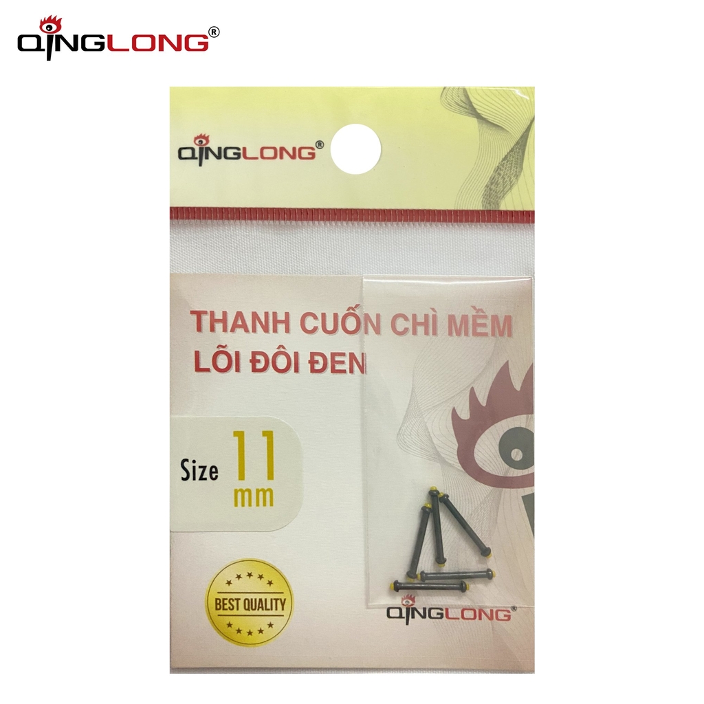 Thanh cuốn chì mềm lõi đôi Đen QingLong