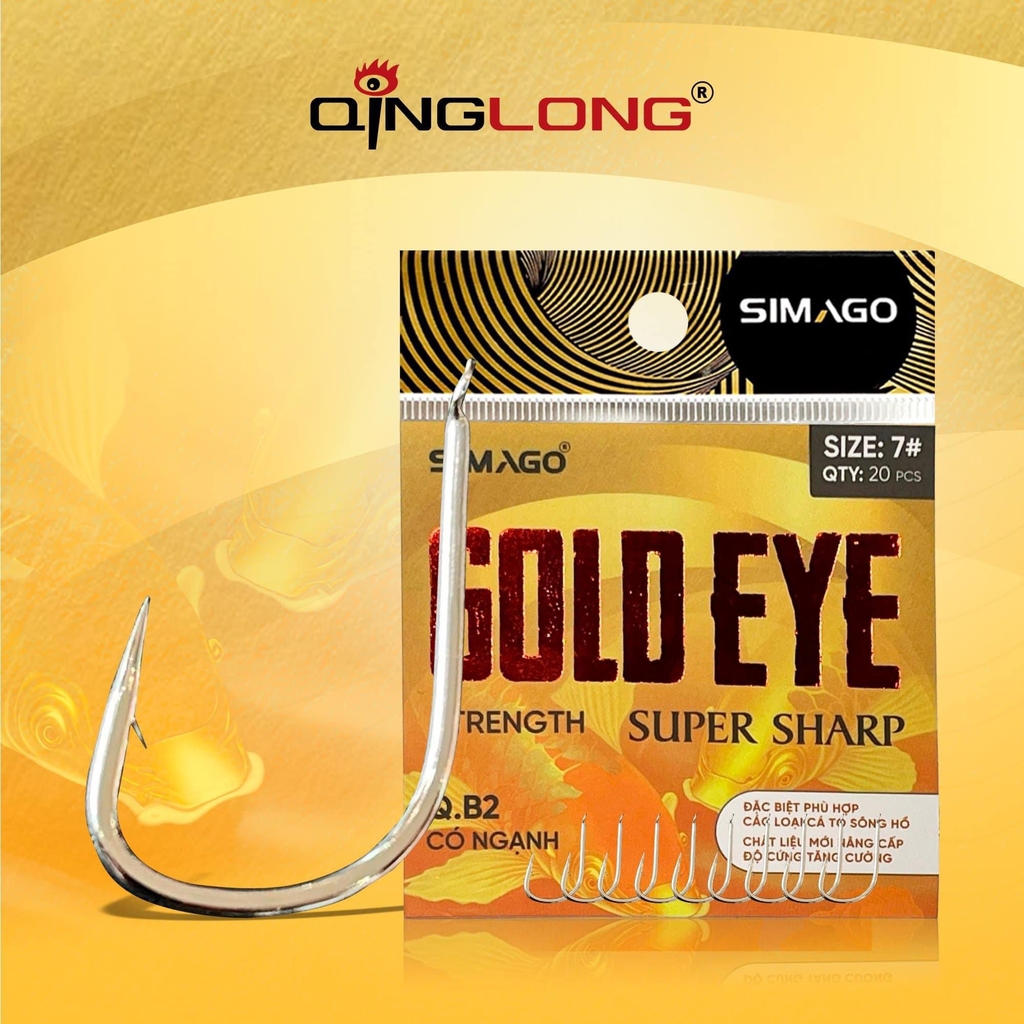 Lưỡi GOLD EYE - Trắng Có Ngạnh (Cá To)