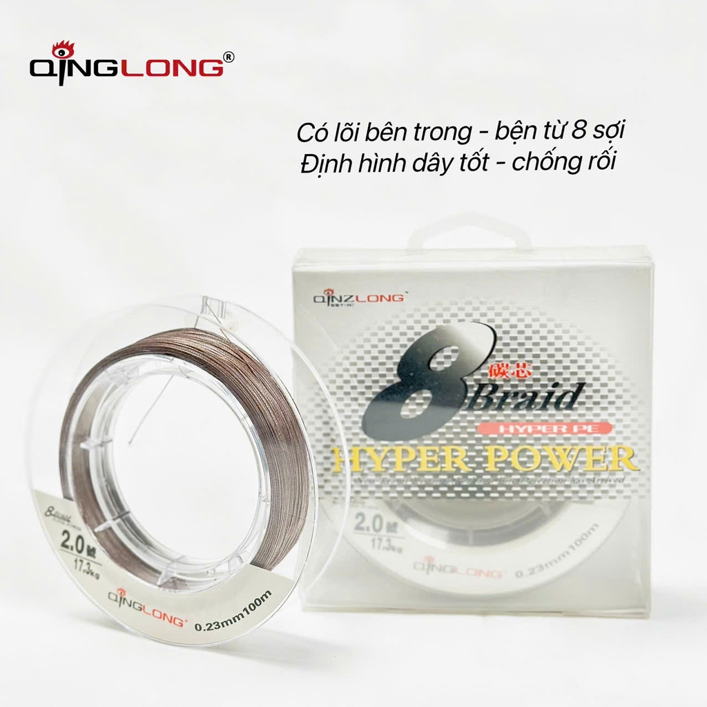 Dù Qinglong 100m 8 Sợi Lõi Cước