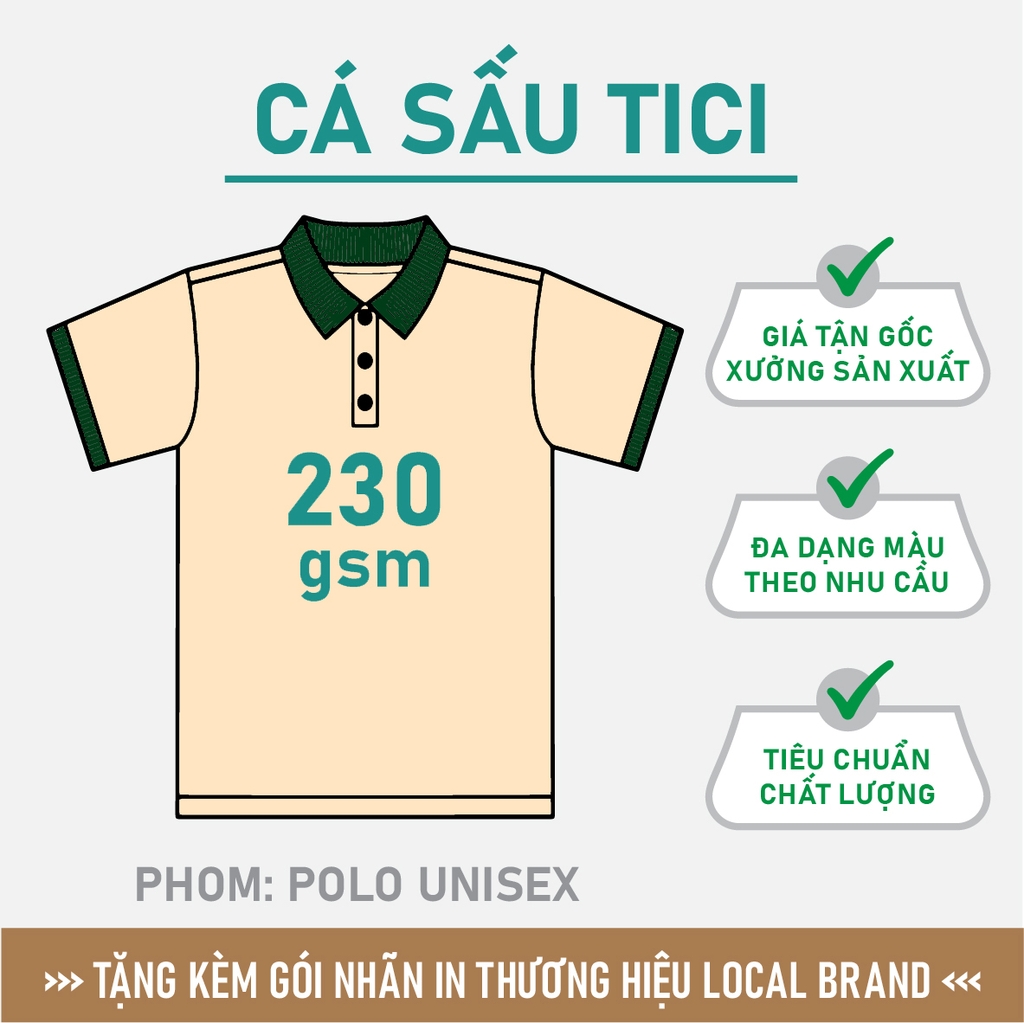 GIA CÔNG PHÔI ÁO POLO PHỐI MÀU TRƠN [CÁ SẤU TICI] PHOM POLO UNISEX_MÀU THEO YÊU CẦU