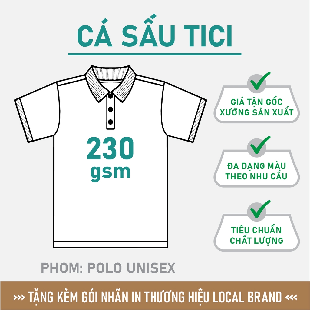 GIA CÔNG PHÔI ÁO POLO TRƠN [CÁ SẤU TICI] PHOM POLO UNISEX_MÀU THEO YÊU CẦU