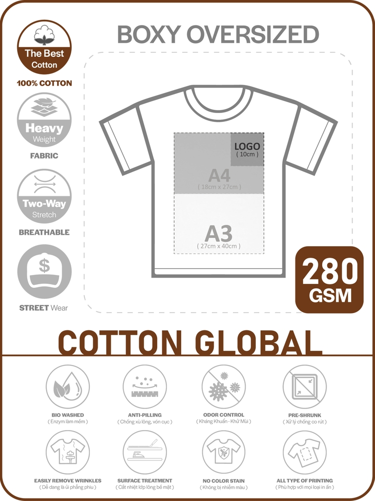 ÁO THUN ĐEN PHOM BOXY OVERSIZED TEE [COTTON GLOBAL]_IN LẺ THEO YÊU CẦU