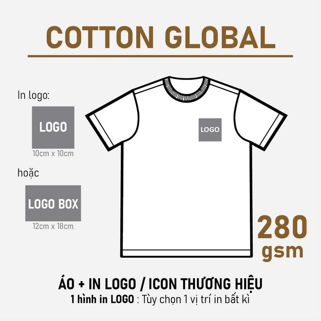 SỈ PHÔI ÁO+IN [COTTON GLOBAL] PHOM REGULAR OVERSIZED TEE_IN LOGO (10 X 10CM)