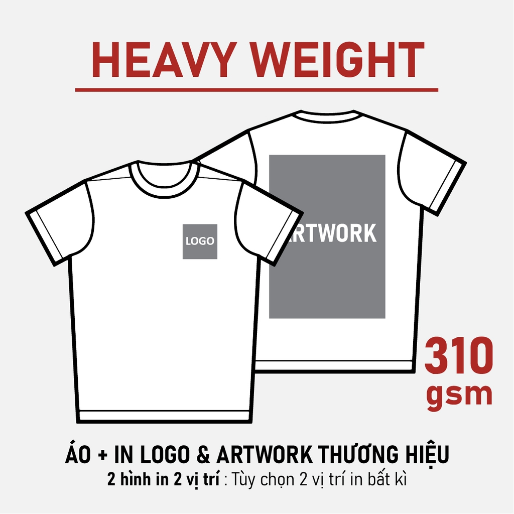 SỈ PHÔI ÁO+IN [HEAVY WEIGHT] PHOM BOLD OVERSIZED TEE_IN 2 MẶT