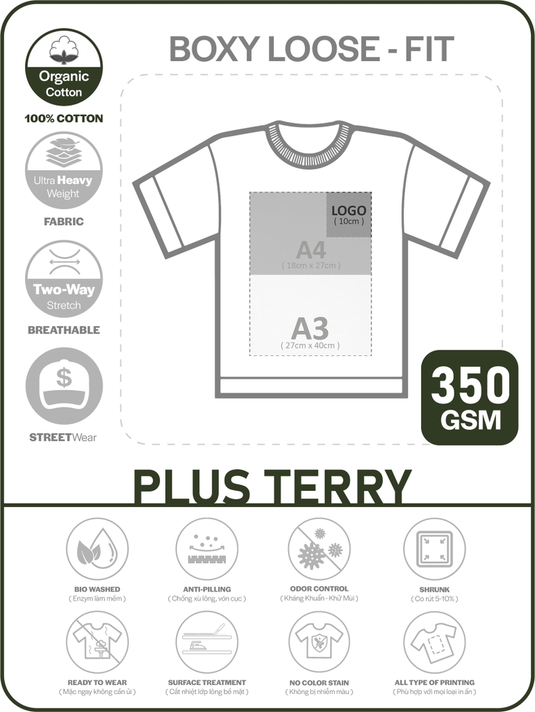 ÁO THUN KEM PHOM BOXY LOOSE-FIT TEE [PLUS TERRY]_IN LẺ THEO YÊU CẦU