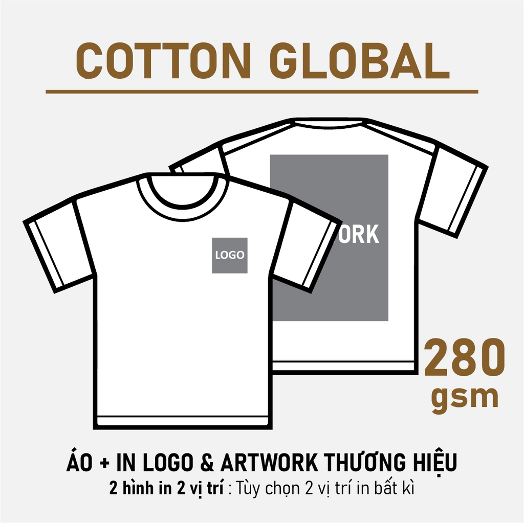 SỈ PHÔI ÁO+IN [COTTON GLOBAL] PHOM BOXY OVERSIZED TEE_IN 2 MẶT