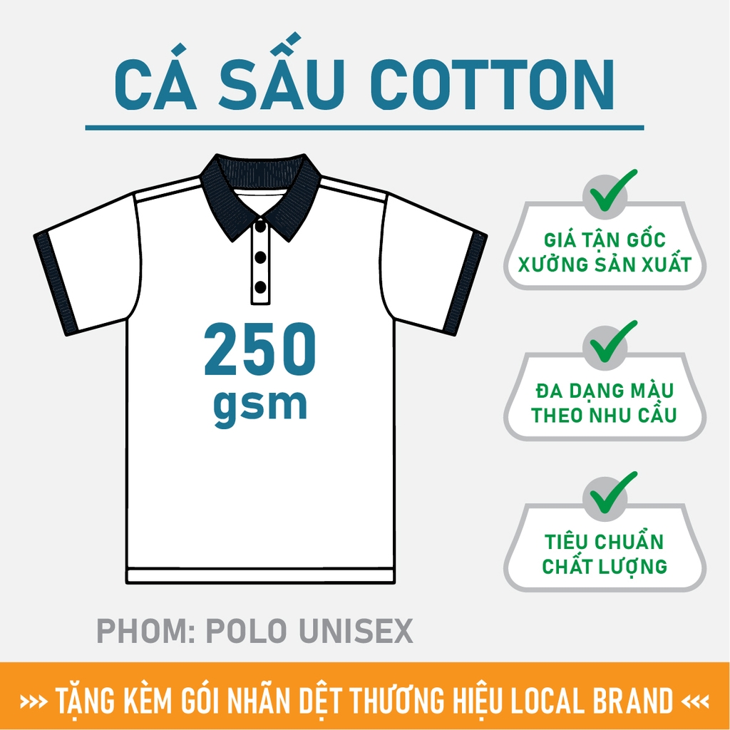 GIA CÔNG PHÔI ÁO POLO PHỐI MÀU TRƠN [CÁ SẤU COTTON 4 CHIỀU] PHOM POLO UNISEX_MÀU THEO YÊU CẦU