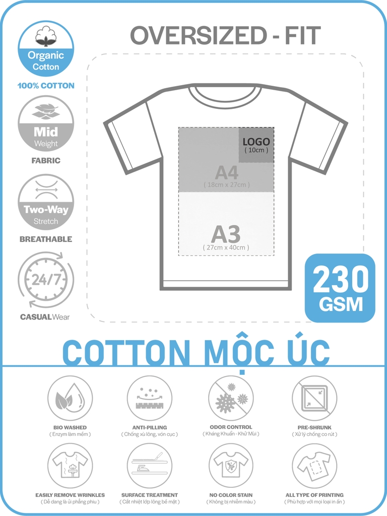 ÁO THUN ĐEN PHOM OVERSIZED-FIT TEE [COTTON MỘC ÚC]_IN LẺ THEO YÊU CẦU