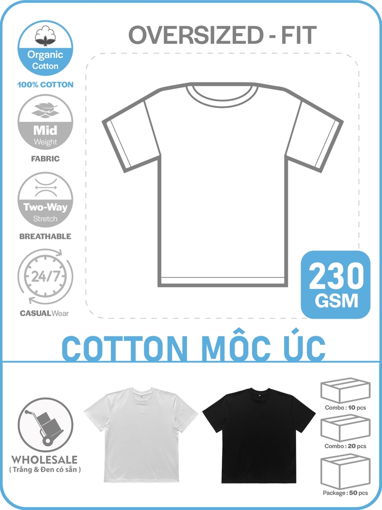 SỈ PHÔI ÁO THUN PHOM SQUARE OVERSIZED TEE [COTTON MỘC ÚC]_THOẢI MÁI