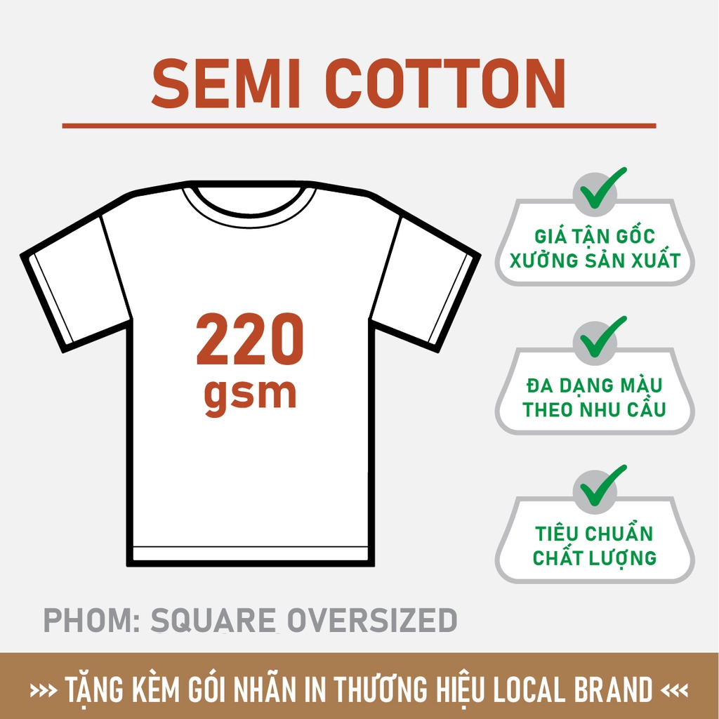 GIA CÔNG PHÔI ÁO THUN [SEMI COTTON] PHOM SQUARE OVERSIZED TEE_MÀU THEO YÊU CẦU