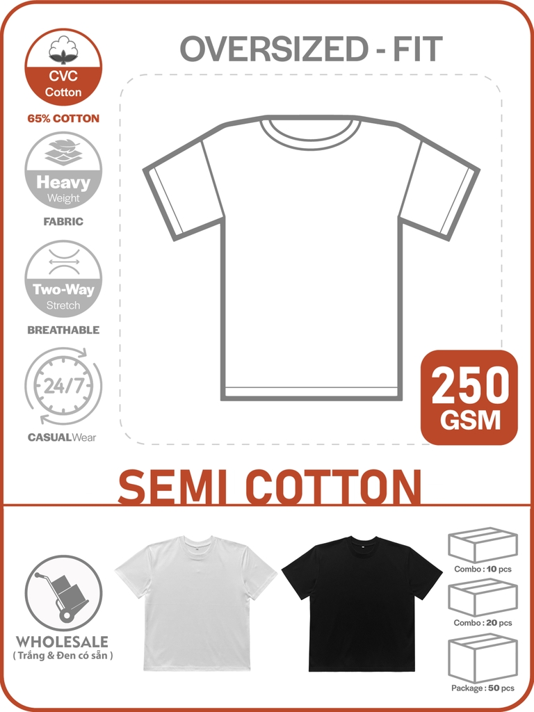 SỈ PHÔI ÁO THUN PHOM SQUARE OVERSIZED TEE [SEMI COTTON]_TIÊU CHUẨN THỜI TRANG