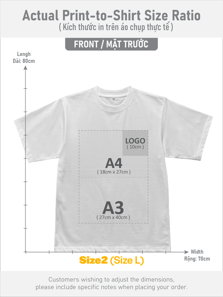 ÁO THUN TRẮNG PHOM REGULAR UNISEX TEE [COTTON PREMIUM]_IN LẺ THEO YÊU CẦU