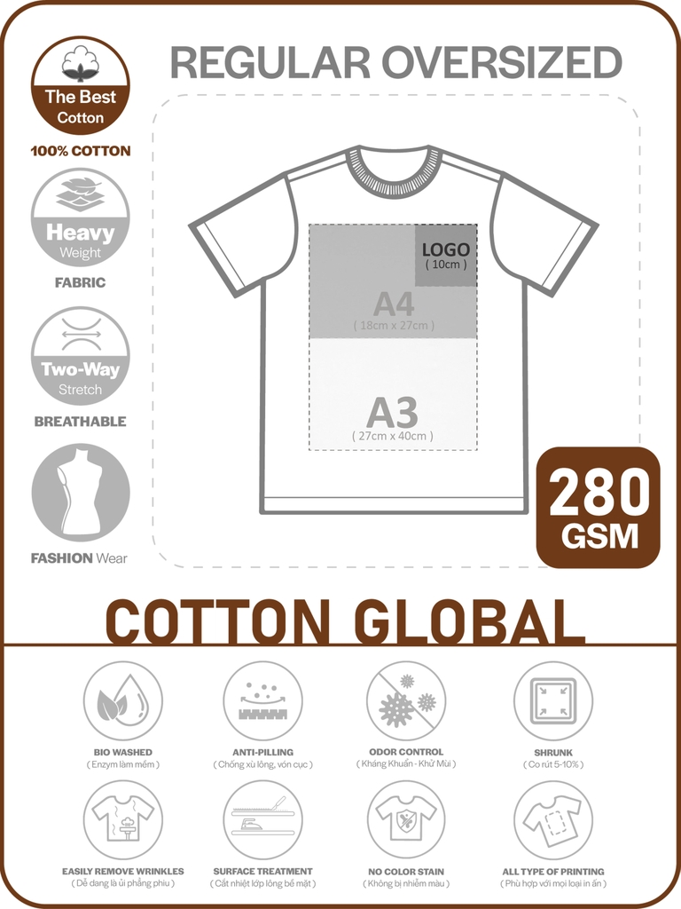 ÁO THUN ĐEN PHOM REGULAR OVERSIZED TEE [COTTON GLOBAL]_IN LẺ THEO YÊU CẦU