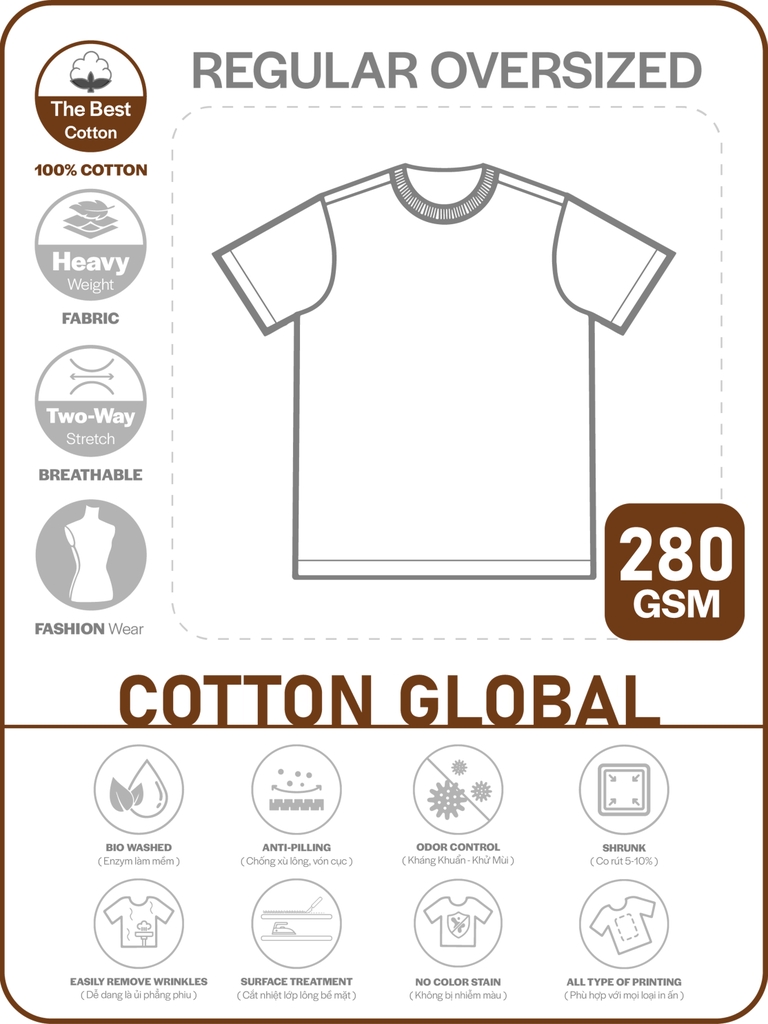 ÁO THUN TRƠN PHOM REGULAR OVERSIZED TEE [COTTON GLOBAL]_DÀY ĐỨNG PHOM