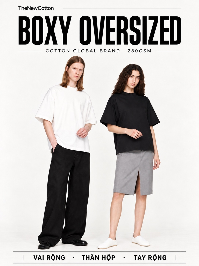 COTTON GLOBAL BRAND 280GSM (Boxy Oversized)