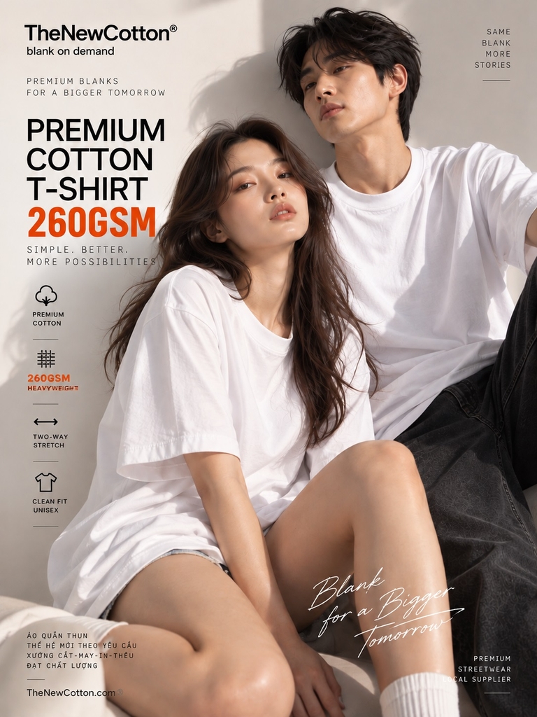 COTTON PREMIUM 260GSM (Regular Fit Unisex)