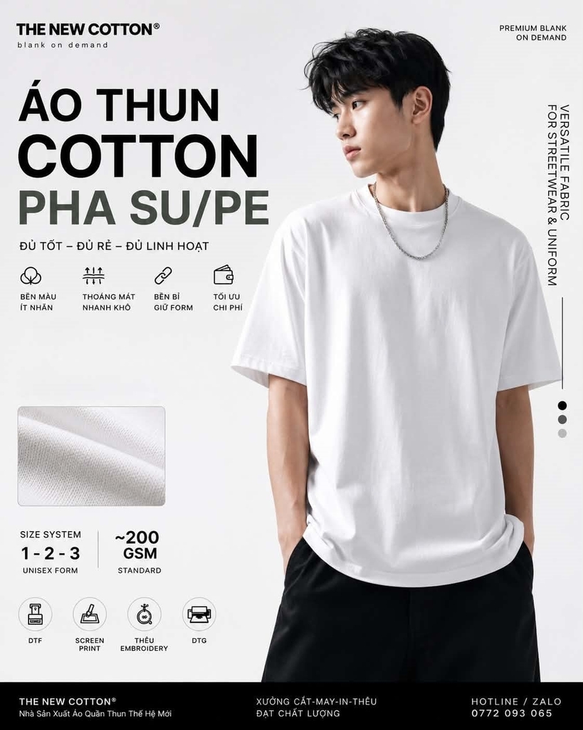 Áo Thun Cotton Pha Vải Su & PE: Đâu Là Sự Thật Sau Những Chiếc Áo Thun Giá Rẻ