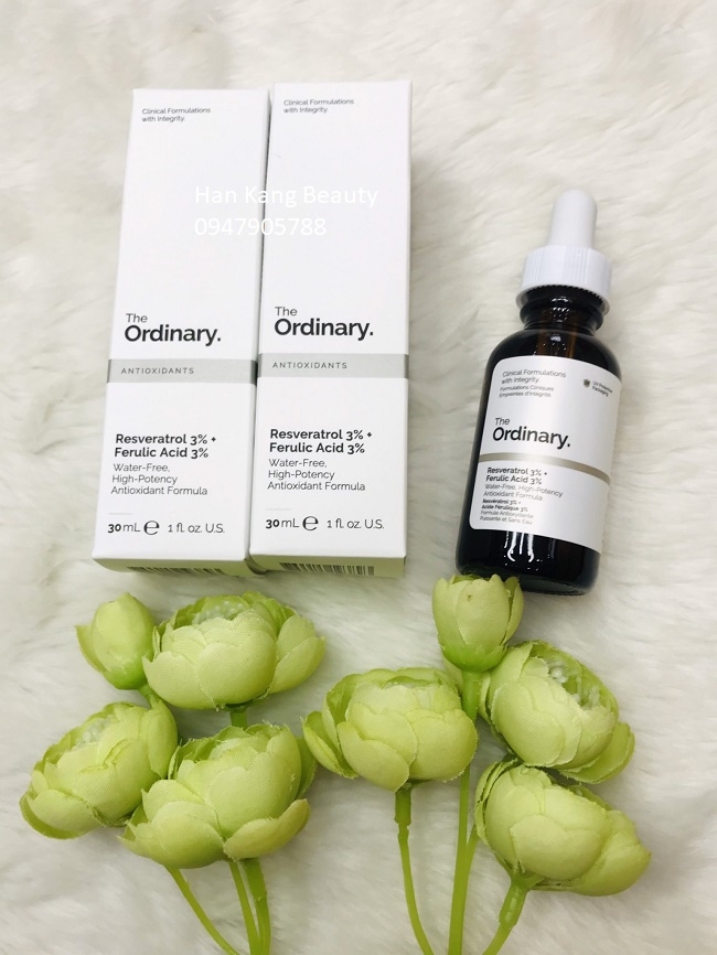 Serum The Ordinary - Antioxidants dưỡng trắng mạnh, chống lão hóa Resveratrol 3% Ferulic Acid 3%