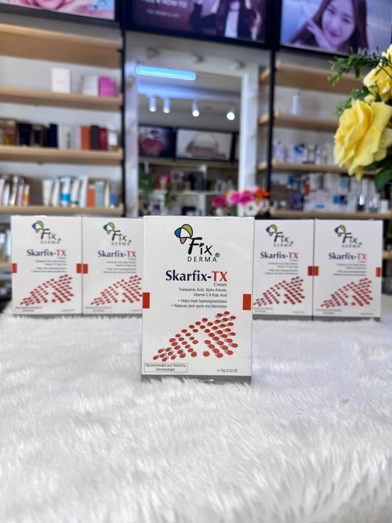 Kem Dưỡng Trắng Da Mờ Thâm Mụn, Nám, Tàn Nhang Fixderma Skarfix-TX Cream 15gr