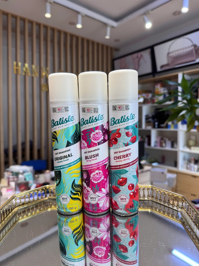 Dầu Gội Khô Batiste Dry Shampoo 200ml Hết Ngứa, Hết Bết Dính Tóc Bồng Bềnh Tức Thì