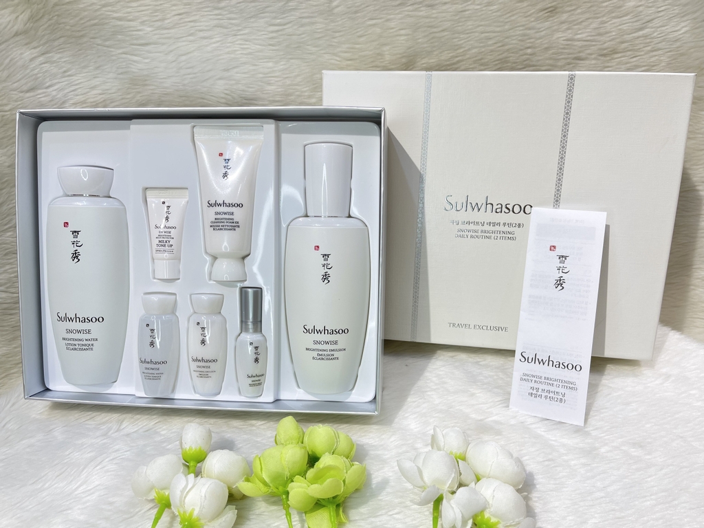 Set dưỡng trắng bạch sâm Sulwhasoo Snowise Brightening 7sp phiên bản mới nhất (date 7/2024)