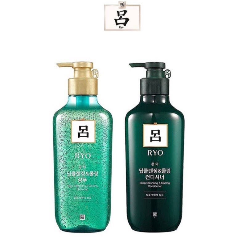 Set Dầu Gội + Dầu Xả Sạch Sâu Chăm Sóc Da Đầu Ryo Scalp Deep Cleansing Shampoo 1100ml