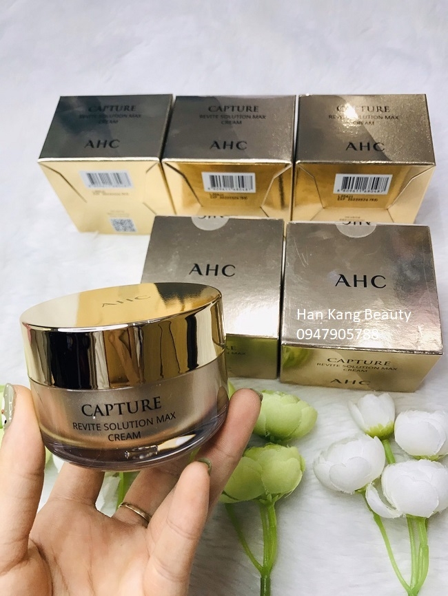 Kem dưỡng Capture Solution Max Cream AHC - Màu vàng(Chống lão hóa  dưỡng trắng da tái tạo da nâng cơ)