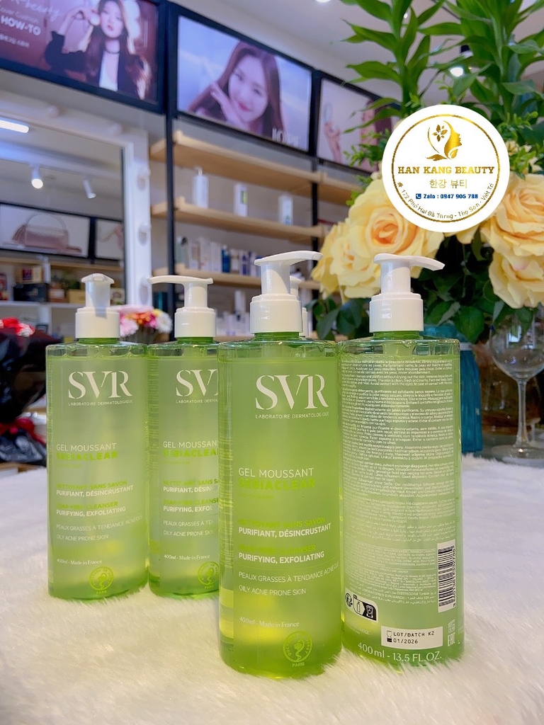 Sữa Rửa Mặt Không Chứa Xà Phòng Cho Da Dầu, Mụn, Nhạy Cảm SVR Sebiaclear Gel Moussant