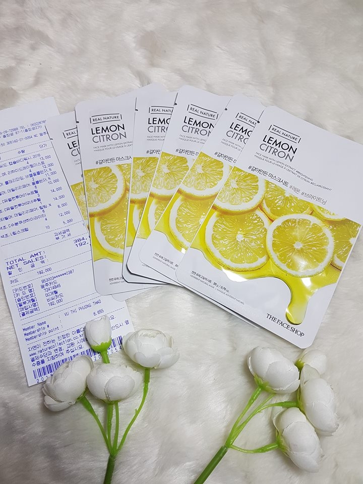 Mặt Nạ Làm Sáng Da THE FACE SHOP REAL NATURE LEMON.