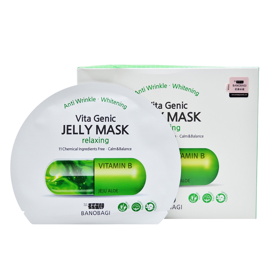 Mặt nạ giảm đỏ, lành tổn thương, phục hồi, sáng da Banobagi vita Genic Jelly Mask Relaxing (có VAT)