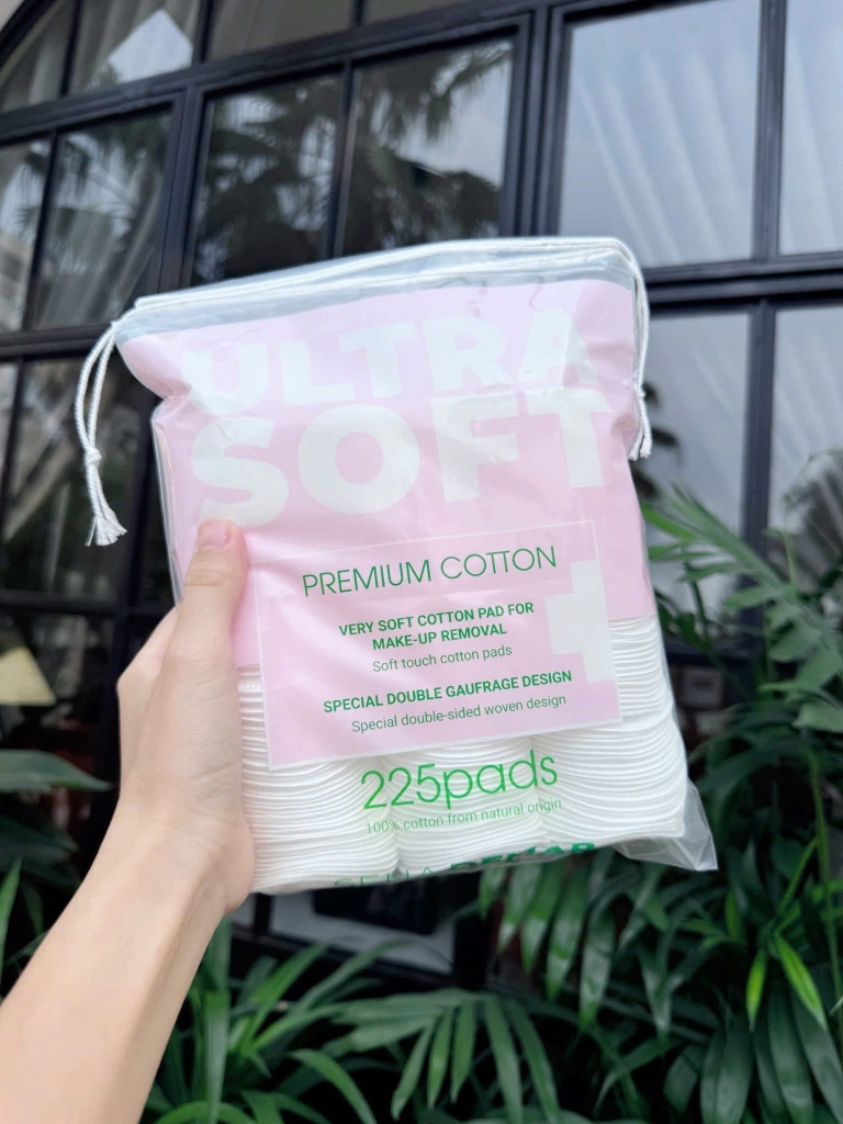 Bông Tẩy Trang SENADEMAR Premium Cotton Very Soft cotton Pad For Make Up Removel 225 Miếng (có VAT)