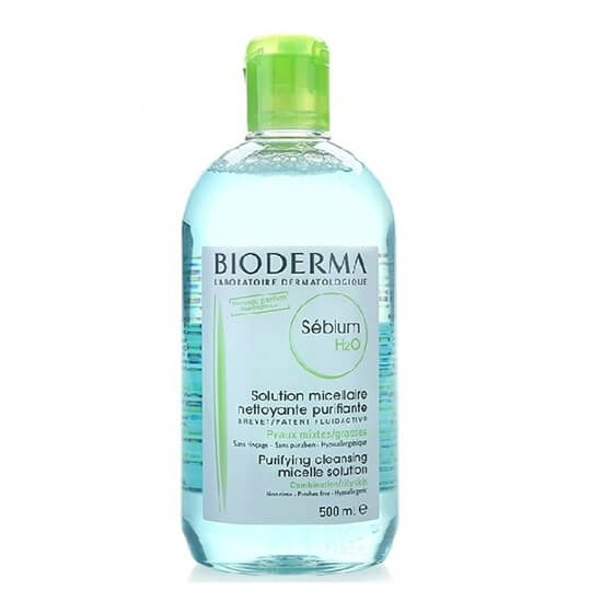 Nước tẩy trang dịu nhẹ sạch sâu cho da dầu mụn Bioderma Laboratoire Dermatologique xanh Sébium