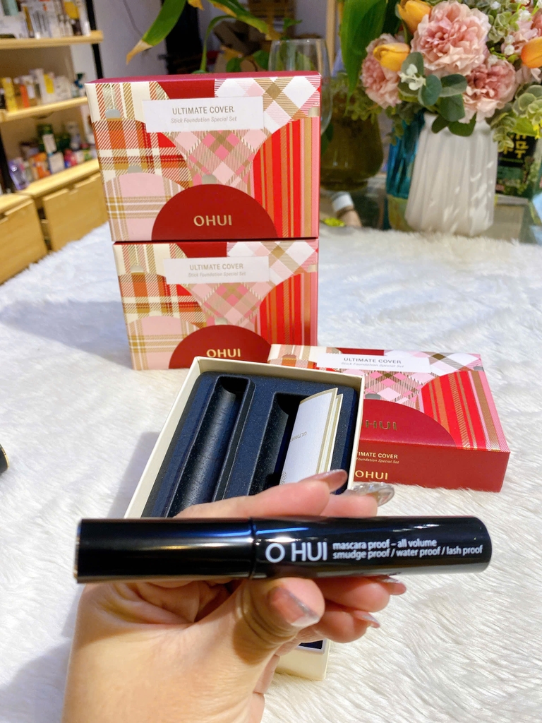 Mascara 2 đầu dưỡng mi, chuốt cong mi Ohui Dual  Mascara Volume & Serum