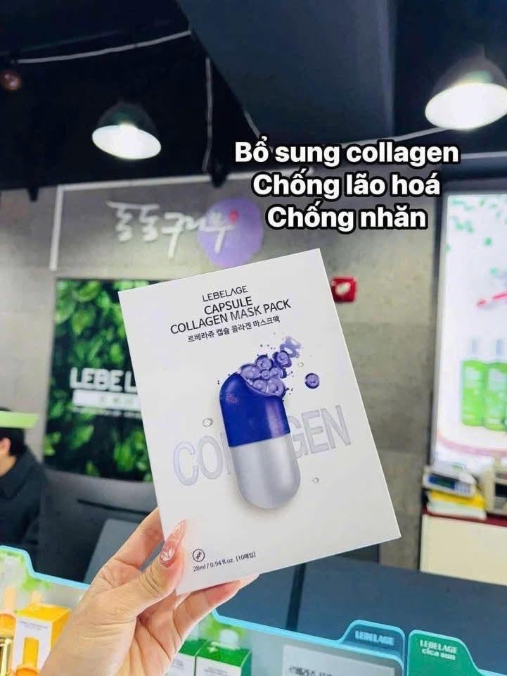Mặt Nạ Dưỡng Ẩm và Làm Sáng Da Lebelage Capsule Mask Pack 28g