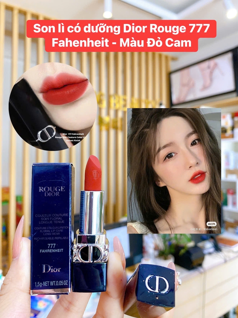 Son lì có dưỡng Dior Rouge From Satin To Matte Màu 777