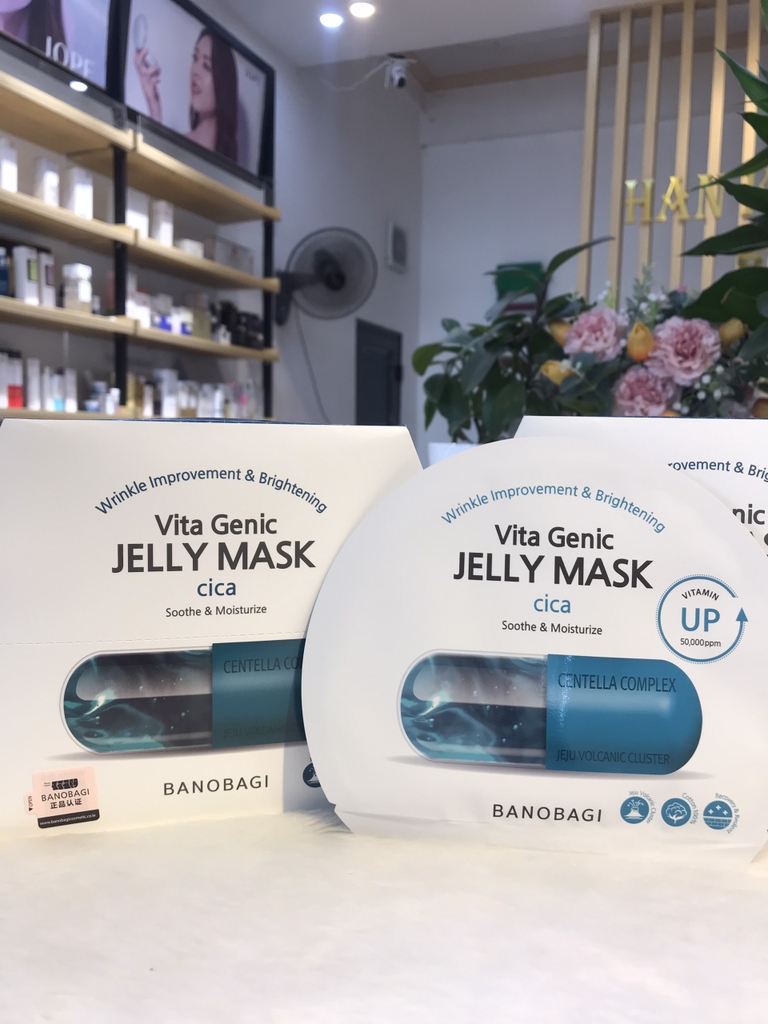 Mặt nạ phục hồi da, mờ thâm cho da mụn Banobagi Vita Genic Jelly Mask Cica