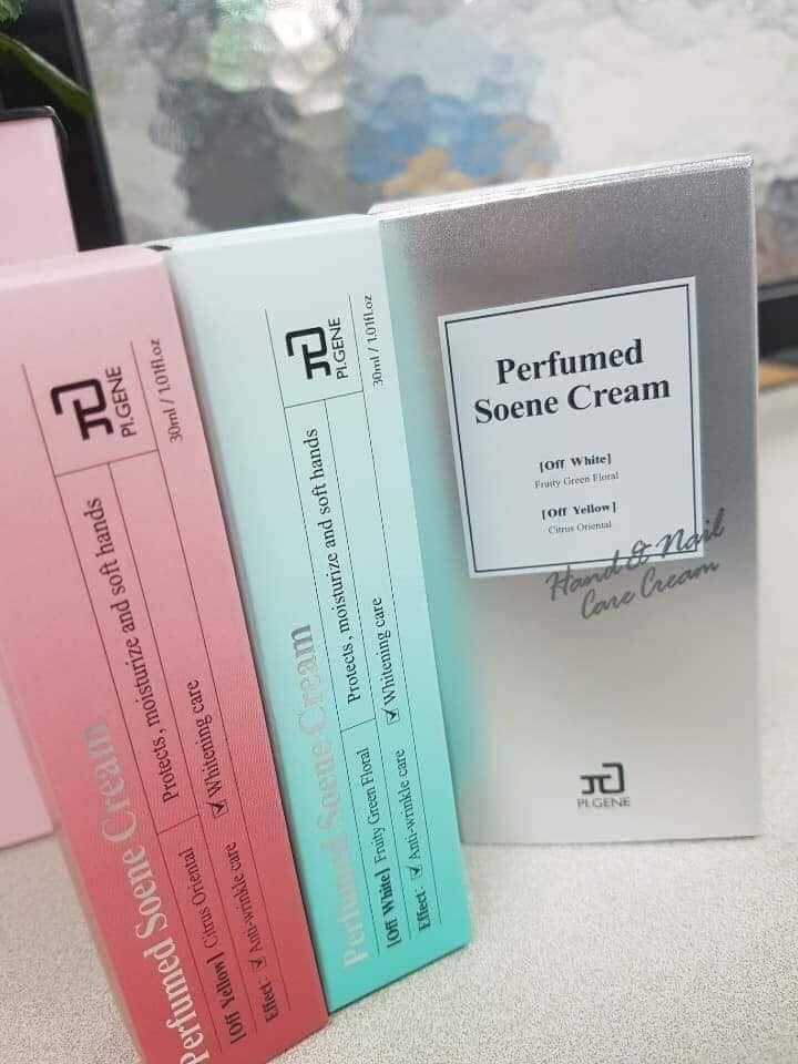 Kem dưỡng sáng mịn da tay hương nước hoa Perfumed Soene Cream Pi.gene (2 tuýp 30ml+30ml)
