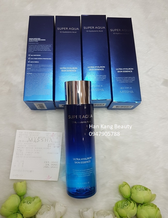 Nước Hoa Hồng Cấp Ẩm Sáng Da Super Aqua 10 hyaluronic acid Ultra Hyalron Skin Essence