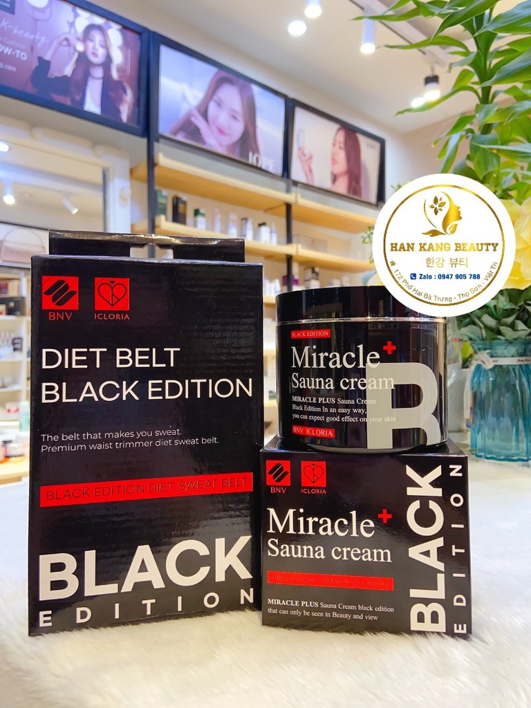 𝐊𝐞𝐦 𝐭𝐚𝐧 𝐦𝐨̛̃ 𝐥𝐚̣𝐧𝐡 kèm đai 𝐌𝐢𝐫𝐚𝐜𝐥𝐞 𝐒𝐚𝐮𝐧𝐚 𝐂𝐫𝐞𝐚𝐦 Black edition