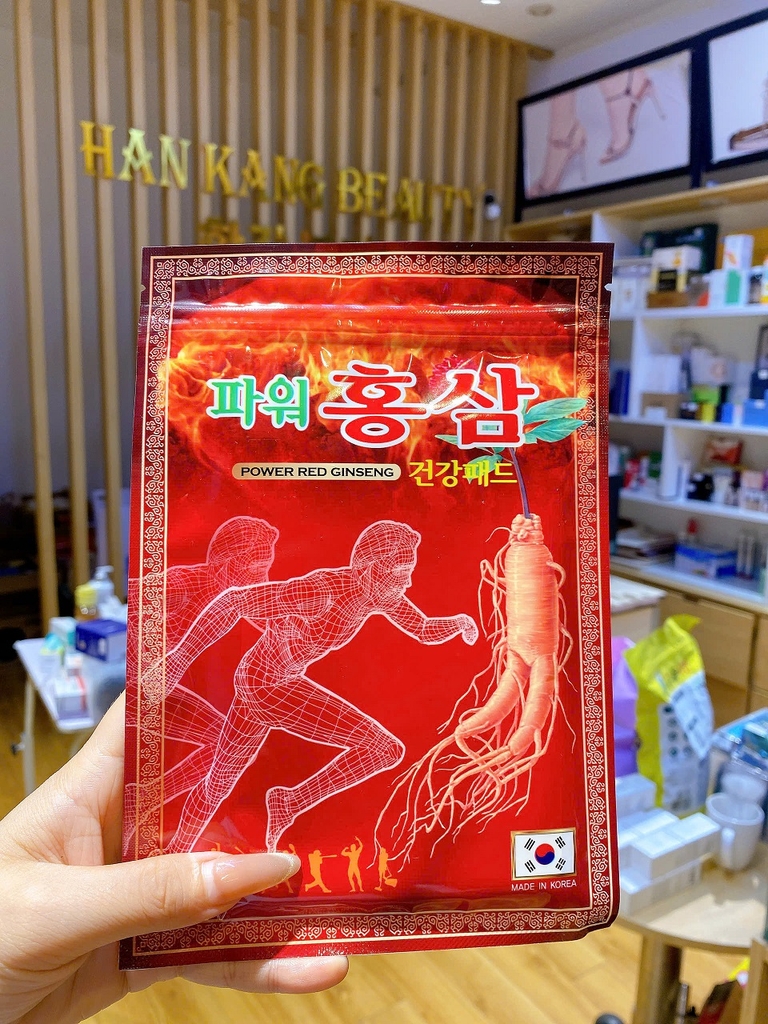 Cao dán hồng sâm túi đỏ Power Red Gingseng Hàn Quốc - túi 20 miếng