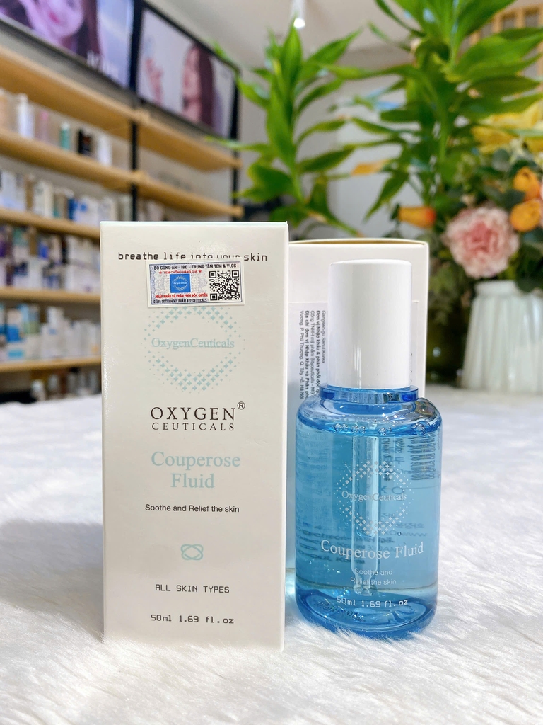 Tinh Chất Siêu Phục Hồi Da Mỏng Lộ Mao Mạch , Đào Thải Độc Tố Oxygen Ceuticals Couperose Fluid 50ml (có VAT)