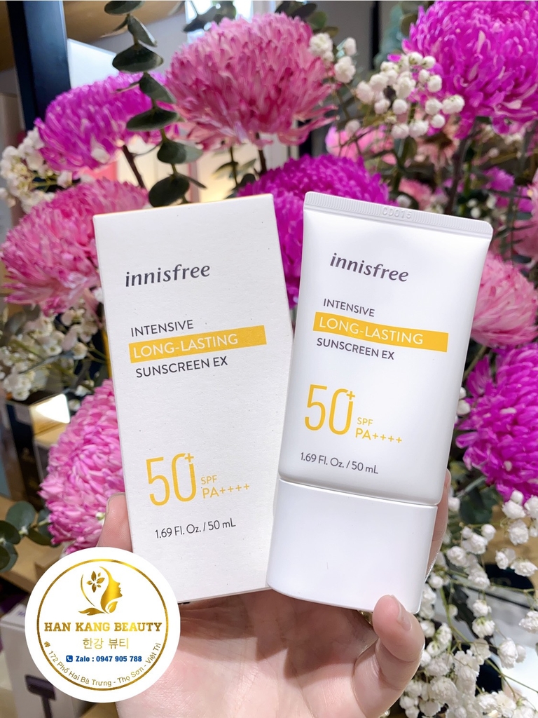 Kem chống nắng không nhờn dính cho da dầu Innisfree Intensive Long Lasting Sunscreen EX SPF50+ PA++++ mẫu mới