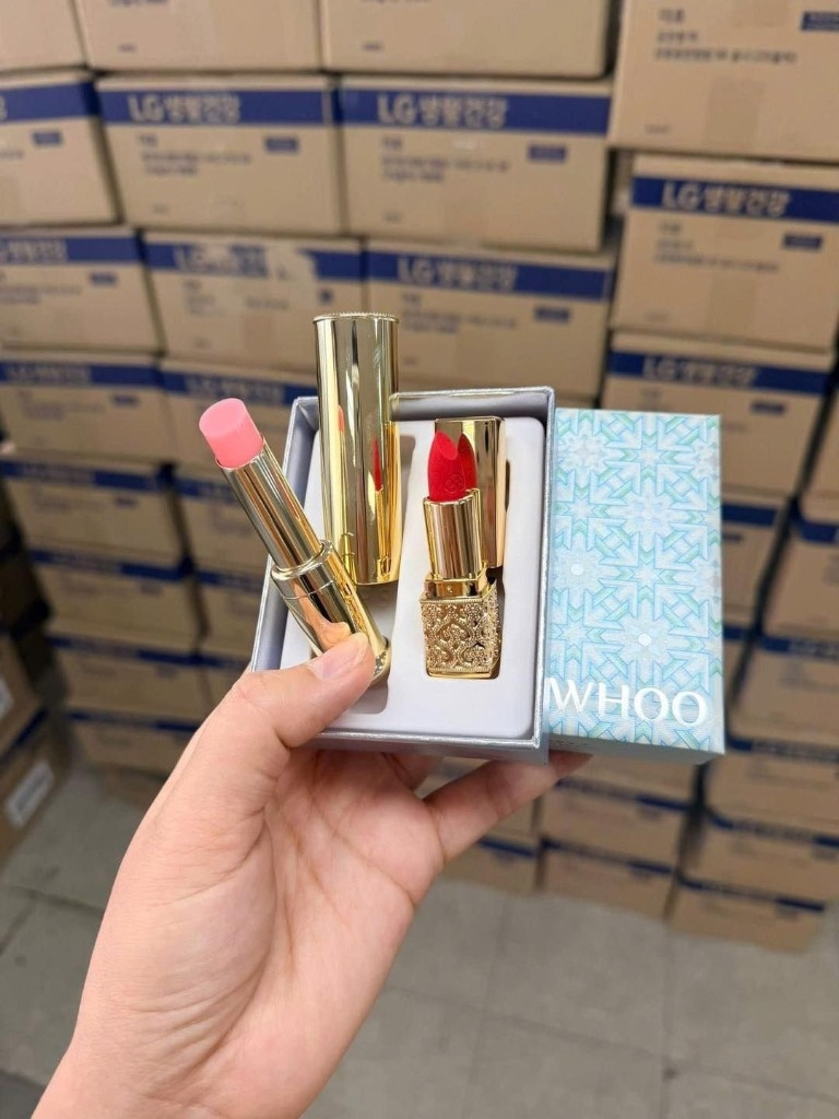 Set son dưỡng môi chống nắng giải cứu môi thâm và khô ráp The History Whoo Glow Lip Balm SPF 10