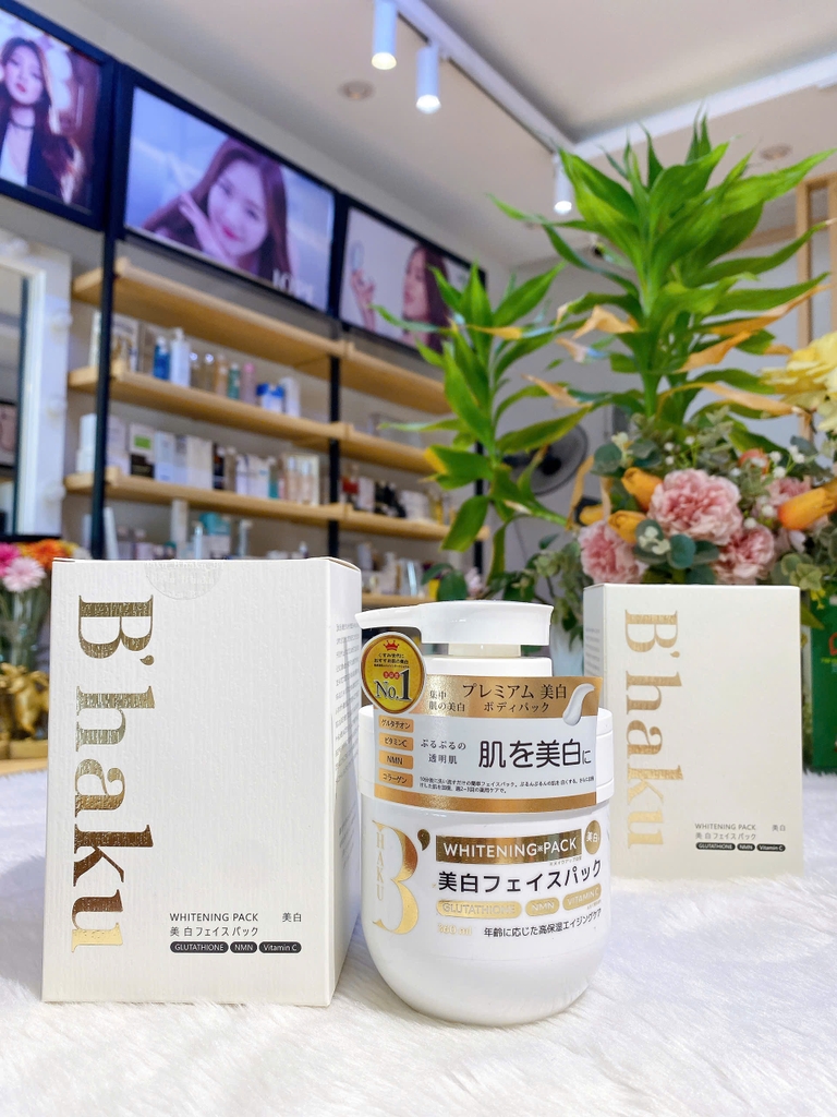 Ủ dưỡng trắng body chuyên sâu, giúp phục hồi, tái tạo, làm trắng làn da xỉn màu B'haku Whitening Pack 360ml