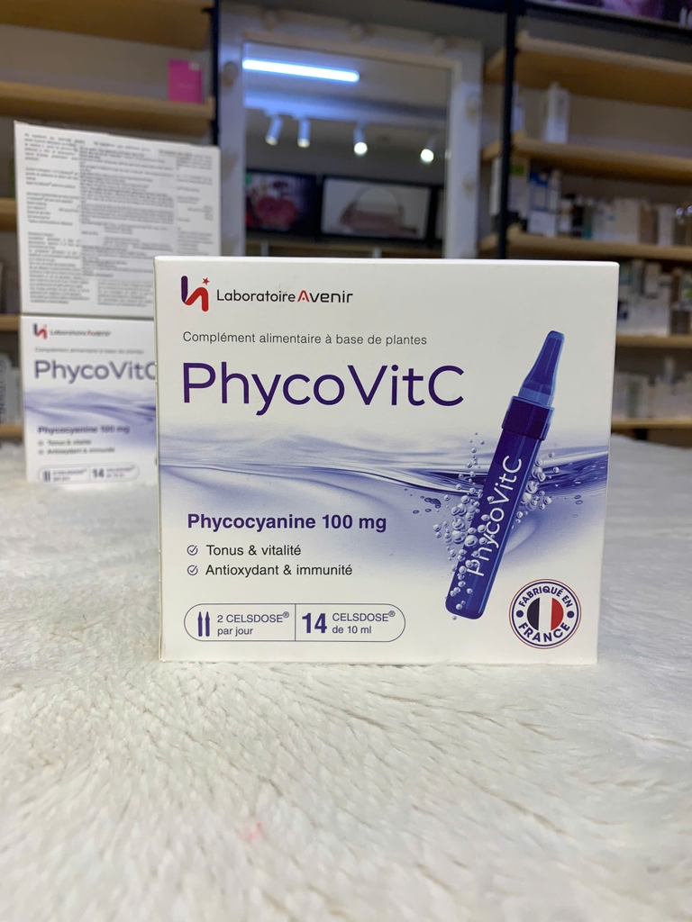 Nước uống Tảo Phycovitc Phycocyanline 100mg Pháp 14 ống x 10ml