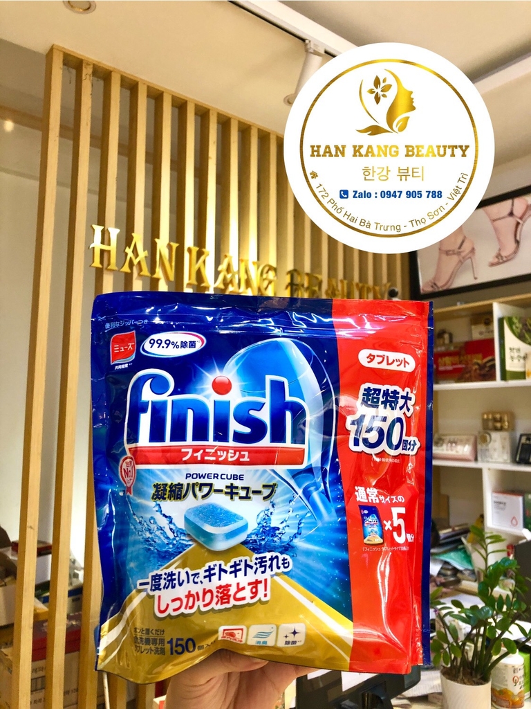 Viên rửa bát Finish Power Cube Nhật 150 viên