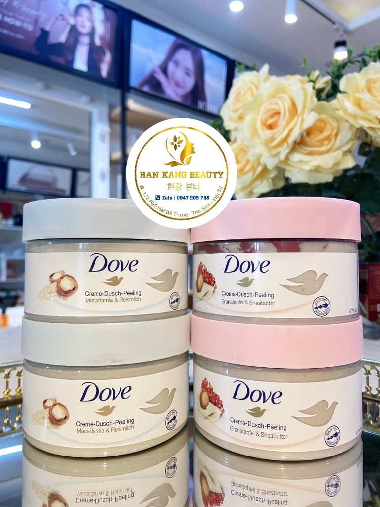 Kem Tẩy Tế Bào Chết Toàn Thân Dove Exfoliating Body Polish 225ml ( Bản Đức )